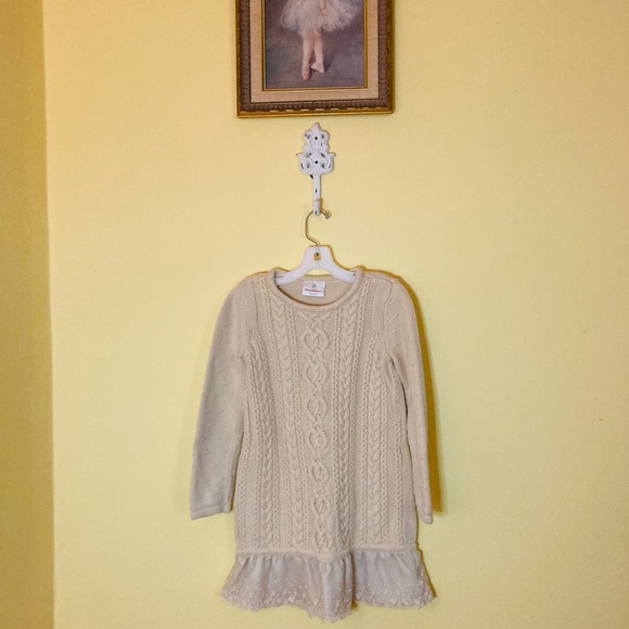Hanna Andersson Lace Trip Knit Sweater Dress - Picture 6 of 10
